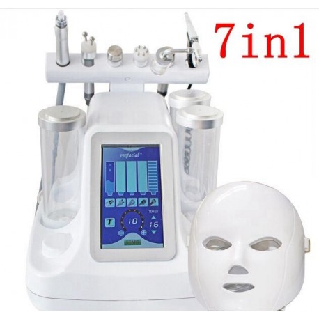 HIDRODERMOABRASION 7EN1 + ULTRASONIDO+ RF +MARTILLO FRIO +GALVANICA +PULVERIZADOR +MASCARA DE LEDS