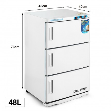 CALENTADOR 48L DE TOALLAS Y ESTERILIZADOR UV PARA SPA FACIAL O BARBERÍA TAMAÑO 48L