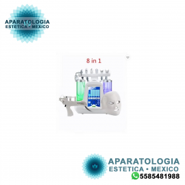 HIDRODERMOABRASION 8EN1 +ULTRASONIDO+ RF +MARTILLO +GALVANICA +PULVERIZADOR +MASCARA DE LEDS +PISTOLA DE MESOTERAPIA BBGLOW