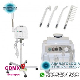 Vaporizador facial 2 en 1 y máquina facial de alta frecuencia
