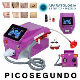 Picosegundo - Picosecond laser Alejandrita 755+16064nm - 532nm+1320nm para remover tatuajes o Hollywood peel